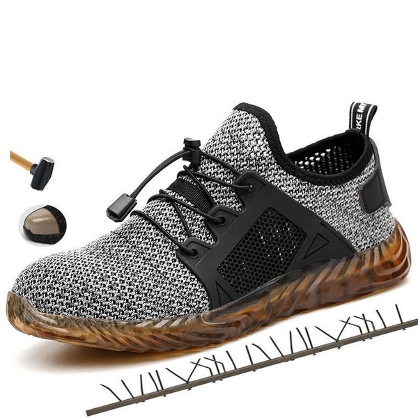 boots plus size men mesh safety shoes breathable men's light sneaker indestructible steel toe soft anti-piercing work, Black
boots plus size men mesh safety shoes breathable men's light sneaker indestructible steel toe soft anti-piercing work, Black