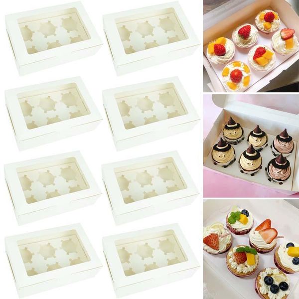 5pcs 6holes cupcake boxes with clear window chocolate muffin box cake removable tray for home baking packing birthday party gift wrap
5pcs 6holes cupcake boxes with clear window chocolate muffin box cake removable tray for home baking packing birthday party gift wrap