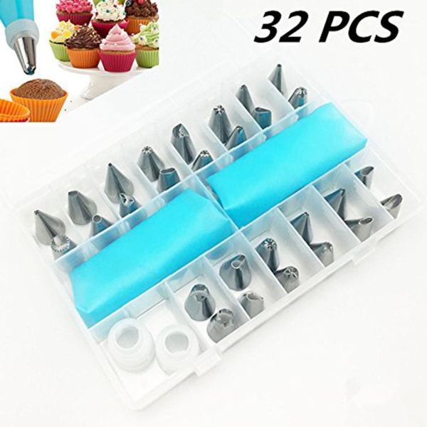 baking & pastry tools 32pcs cake decorating bag set reusable bags stainless steel tips supplies kit
baking & pastry tools 32pcs cake decorating bag set reusable bags stainless steel tips supplies kit