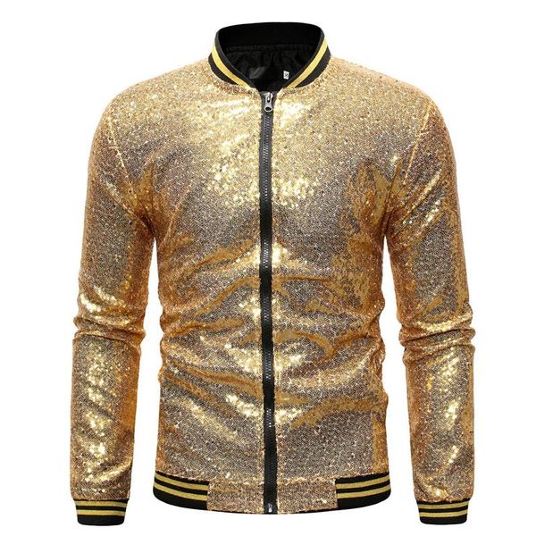 men's hoodies & sweatshirts men streetwear nightclub party dj hip hop baseball jacket shiny gold red silver sequin male for stage singe, Black
men's hoodies & sweatshirts men streetwear nightclub party dj hip hop baseball jacket shiny gold red silver sequin male for stage singe, Black