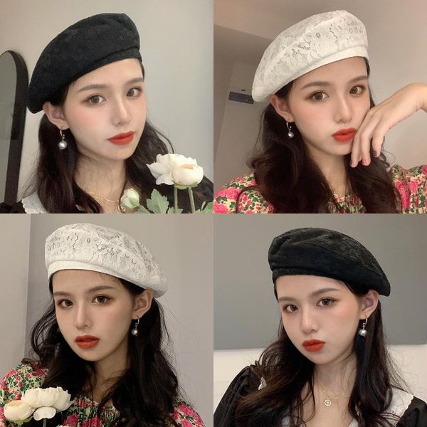 berets women's hat white hollow lace beret summer thin section british retro octagonal sunscreen sunshade gorras, Blue;gray
berets women's hat white hollow lace beret summer thin section british retro octagonal sunscreen sunshade gorras, Blue;gray