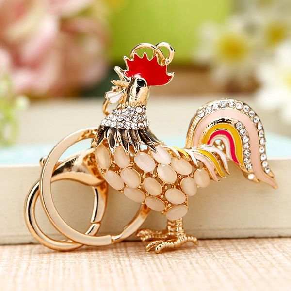 keychains pretty cute opals cock rooster chicken crystal bag pendant rhinestone luxury key chains ring gift for women, Silver
keychains pretty cute opals cock rooster chicken crystal bag pendant rhinestone luxury key chains ring gift for women, Silver