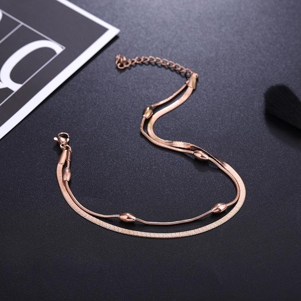 link, chain fashion stainless steel double layer snake anklet bracelet the leg for women beach ankle foot gift girl, Black
link, chain fashion stainless steel double layer snake anklet bracelet the leg for women beach ankle foot gift girl, Black
