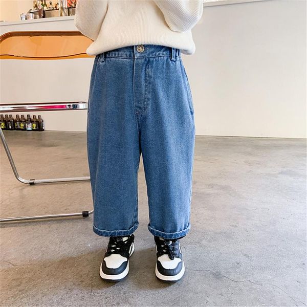 jeans winter korean style children solid color inner fleece 2-7 years boys fashion all-match thicken warm denim pants, Blue
jeans winter korean style children solid color inner fleece 2-7 years boys fashion all-match thicken warm denim pants, Blue