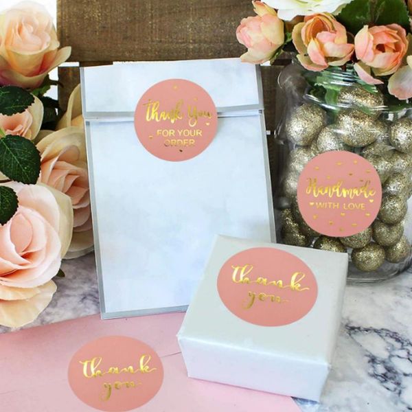 gift wrap 500pcs pink gold foil scrapbooking stickers thank you envelope / holiday decoration
gift wrap 500pcs pink gold foil scrapbooking stickers thank you envelope / holiday decoration