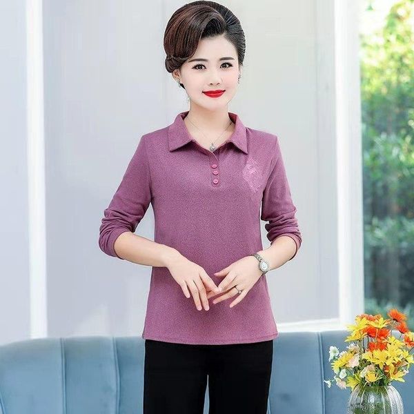 women's sleepwear spring plus size clothing long-sleeve lapel mother pajamas middle-aged elderly comfortable bottoming shirt 2021, Black;red
women's sleepwear spring plus size clothing long-sleeve lapel mother pajamas middle-aged elderly comfortable bottoming shirt 2021, Black;red