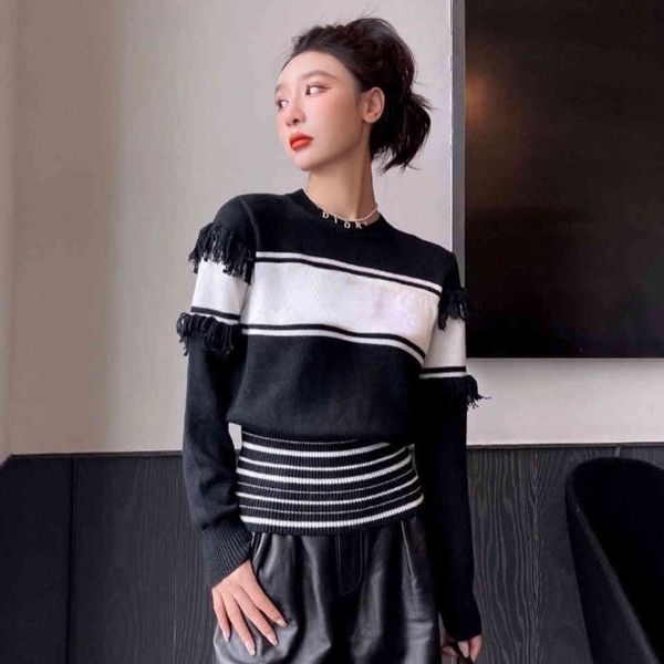 women's sweaters female autumn foreign style female sweater loose mesh matching joker stripes pazp, White;black
women's sweaters female autumn foreign style female sweater loose mesh matching joker stripes pazp, White;black