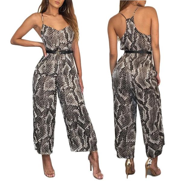 women's jumpsuits & rompers snake printed regular spaghetti strap women party bodysuit sashes full length wide leg pants romper my-k929, Black;white
women's jumpsuits & rompers snake printed regular spaghetti strap women party bodysuit sashes full length wide leg pants romper my-k929, Black;white