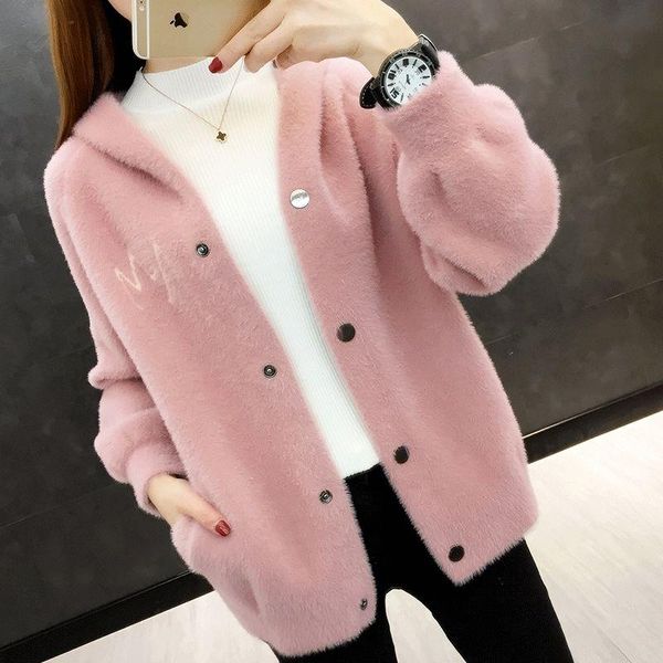 women's wool & blends in autumn and winter of 2021, the korean version velvet padded hooded mink jacket is short for women, Black
women's wool & blends in autumn and winter of 2021, the korean version velvet padded hooded mink jacket is short for women, Black