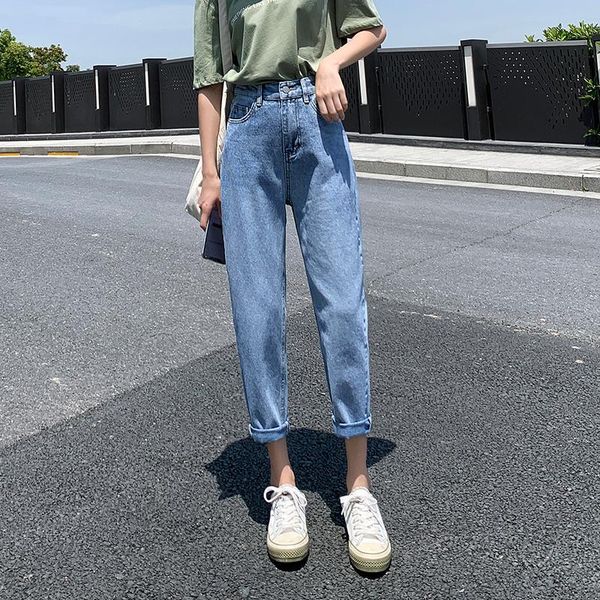 women's jeans blue high waist woman plus size mom ripped denim harem pants ladies trousers korean 2021
women's jeans blue high waist woman plus size mom ripped denim harem pants ladies trousers korean 2021