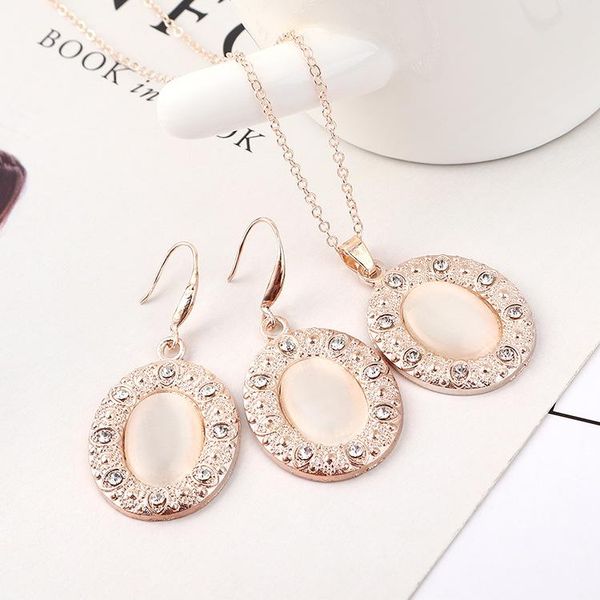 earrings & necklace oval earring sets retro christmas exaggerated personality trendy accessories opal wedding jewelry for women, Silver
earrings & necklace oval earring sets retro christmas exaggerated personality trendy accessories opal wedding jewelry for women, Silver