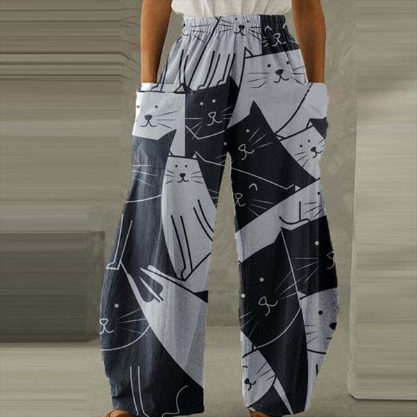 summer high waist wide leg womens capri loose elegant abstract print simple trousers office lady fashion pocket pants oversize 5xl, Black;white
summer high waist wide leg womens capri loose elegant abstract print simple trousers office lady fashion pocket pants oversize 5xl, Black;white