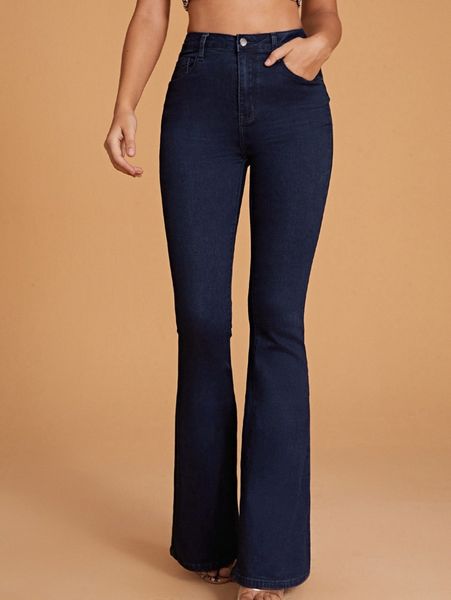 high waist flare leg jeans m7ka#, Blue
high waist flare leg jeans m7ka#, Blue