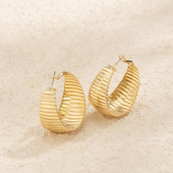 hoop & huggie exaggeration gold silver color alloy chunky earrings for women girls striped c shape streetwear accessories, Golden;silver
hoop & huggie exaggeration gold silver color alloy chunky earrings for women girls striped c shape streetwear accessories, Golden;silver