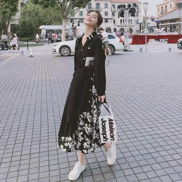 personality designer women dresses trendy flora pattern female long dress party & banquet elegant charm girls casual skirt, Black;gray
personality designer women dresses trendy flora pattern female long dress party & banquet elegant charm girls casual skirt, Black;gray