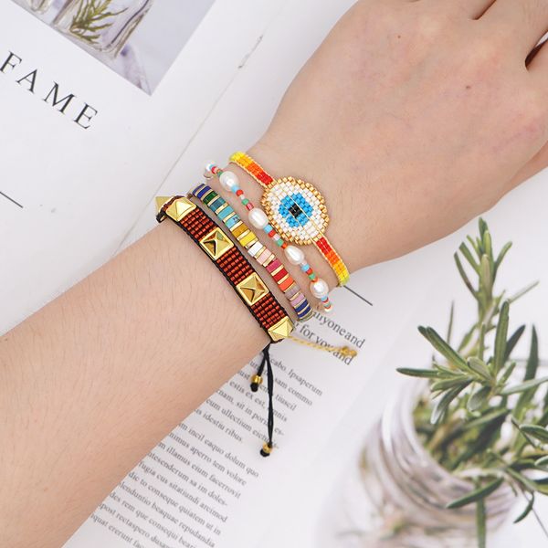 rttooas turkish evil eye s women fashion rivet charm pulseras mujer moda 2020 handmade loom bead bracelet, Golden;silver
rttooas turkish evil eye s women fashion rivet charm pulseras mujer moda 2020 handmade loom bead bracelet, Golden;silver