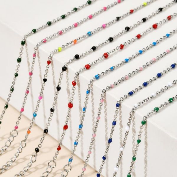 earrings & necklace zmzy 1set link stainless steel chain enamel beads bracelets necklaces set women wholesale bracelet charms jewelry making, Silver
earrings & necklace zmzy 1set link stainless steel chain enamel beads bracelets necklaces set women wholesale bracelet charms jewelry making, Silver