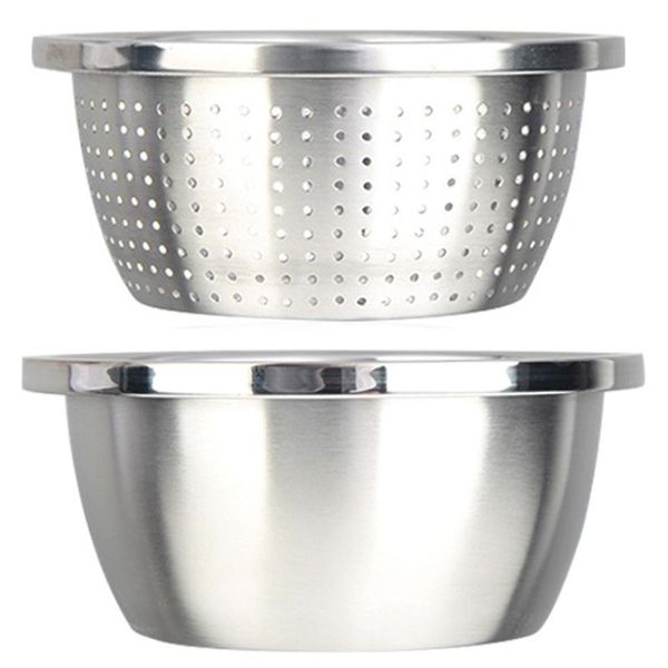 bowls 2pcs thickened stainless steel basin for home use kitchen egg beater and noodle soup drain bowl vegetable sink set
bowls 2pcs thickened stainless steel basin for home use kitchen egg beater and noodle soup drain bowl vegetable sink set