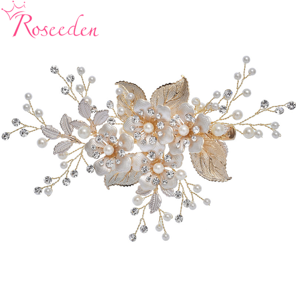 delicate golden flower wedding hair comb jewelry pearls handmade bridal headpiece women prom accessories re4057 clips & barrettes, Golden;silver
delicate golden flower wedding hair comb jewelry pearls handmade bridal headpiece women prom accessories re4057 clips & barrettes, Golden;silver