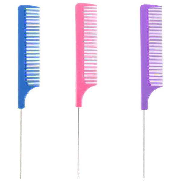 highlight fine-tooth hair styling comb heat resistant pin rat tail antistatic separate parting salon professional brushes, Silver
highlight fine-tooth hair styling comb heat resistant pin rat tail antistatic separate parting salon professional brushes, Silver