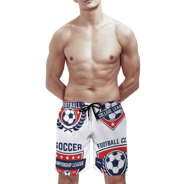 aootball emblems print men's cool beach shorts summer swim trunks quick dry mesh lining board with pockets, White;black
aootball emblems print men's cool beach shorts summer swim trunks quick dry mesh lining board with pockets, White;black