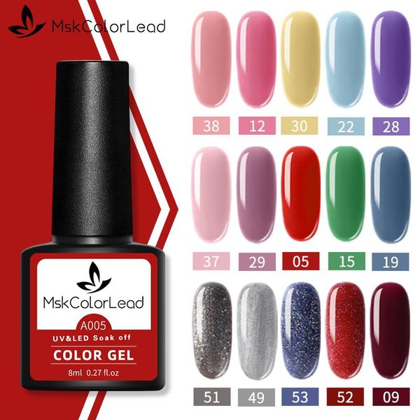 nail gel msk color lead 8ml polish 60 colors for baking art manicure semi permanent uv led varnish, Red;pink
nail gel msk color lead 8ml polish 60 colors for baking art manicure semi permanent uv led varnish, Red;pink