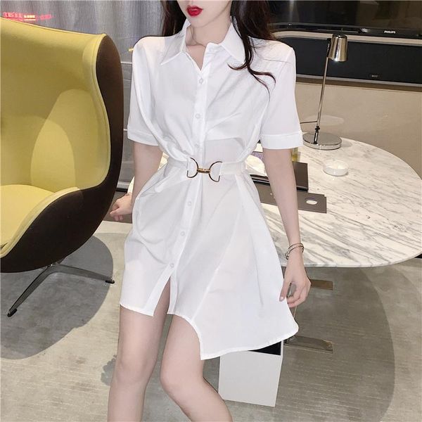 casual dresses style design sense niche french tight waist elegant slim irregular short sleeve white shirt dress for women summer, Black;gray
casual dresses style design sense niche french tight waist elegant slim irregular short sleeve white shirt dress for women summer, Black;gray