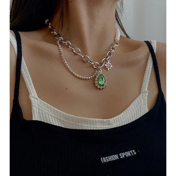 pendant necklaces inshe house brand vintage pearl necklace rhinestone chain green water drop rose flower party jewelry accessories, Silver
pendant necklaces inshe house brand vintage pearl necklace rhinestone chain green water drop rose flower party jewelry accessories, Silver