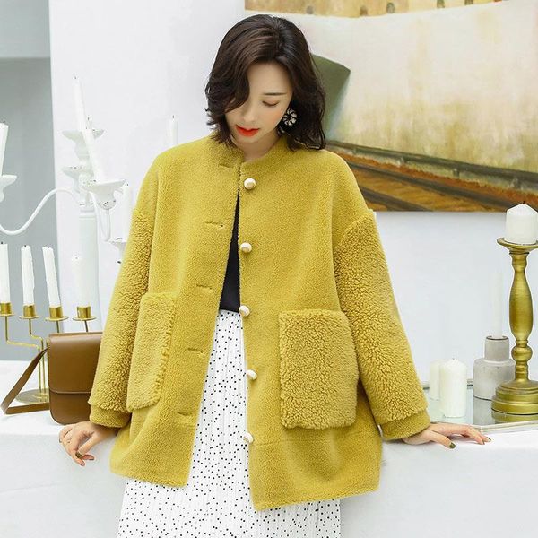 women's fur & faux autumn winter real composite lamb coat women genuine shearling wool coat/jacket with suede leather liner a193, Black
women's fur & faux autumn winter real composite lamb coat women genuine shearling wool coat/jacket with suede leather liner a193, Black