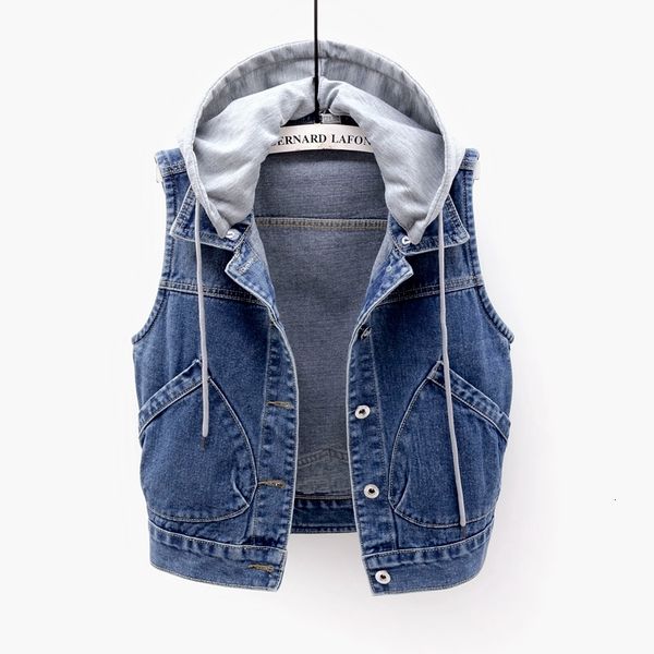 women's vests 2021 spring denim vest women plus size loose short hooded big pocket sleeveless jeans jacket slim waistcoat female 5, Black;white
women's vests 2021 spring denim vest women plus size loose short hooded big pocket sleeveless jeans jacket slim waistcoat female 5, Black;white