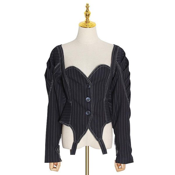 women's suits & blazers fashion design retro v-neck short jacket blouse shirts xxxl stripe plus size ladies blouses, White;black
women's suits & blazers fashion design retro v-neck short jacket blouse shirts xxxl stripe plus size ladies blouses, White;black
