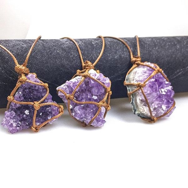 irregular natural purple crystal stone handmade pendant necklaces for women girl lover party club decor jewelry fashion accessories, Silver
irregular natural purple crystal stone handmade pendant necklaces for women girl lover party club decor jewelry fashion accessories, Silver