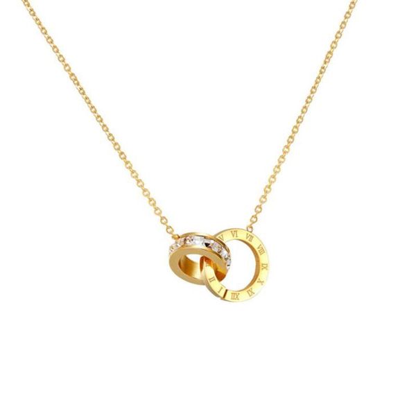 pendant necklaces 2021 fashion stianless steel crystal double cricle love roman numberals necklace rose gold color women wedding jewelry, Silver
pendant necklaces 2021 fashion stianless steel crystal double cricle love roman numberals necklace rose gold color women wedding jewelry, Silver