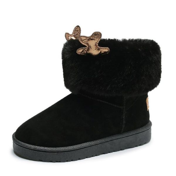 boots 2021 winter trend snow casual all-match medium tube flat heel warm women's, Black
boots 2021 winter trend snow casual all-match medium tube flat heel warm women's, Black