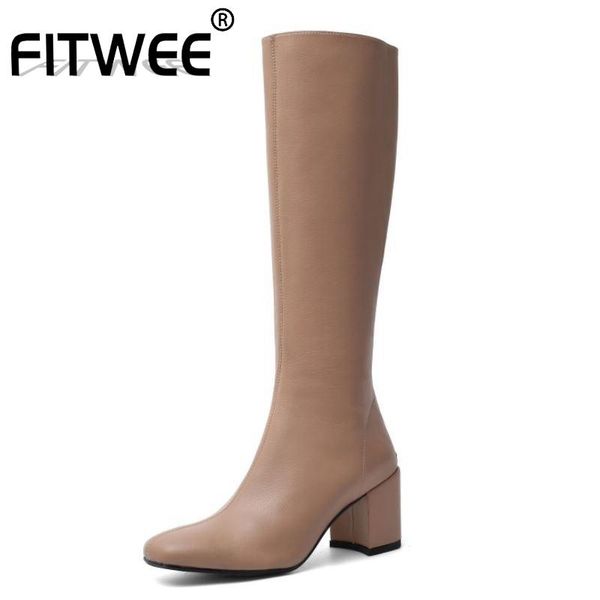 boots fitwee women high heel real leather square woman knee fashion winter shoes footwear size 34-40, Black
boots fitwee women high heel real leather square woman knee fashion winter shoes footwear size 34-40, Black