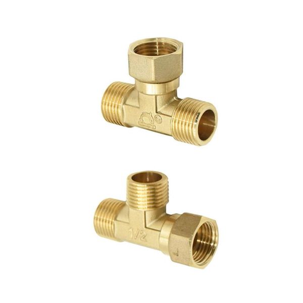male female 1/2" thread tee connector water splitter t type plumbing 3-way brass fitting coupler metal 1pcs watering equipments
male female 1/2" thread tee connector water splitter t type plumbing 3-way brass fitting coupler metal 1pcs watering equipments