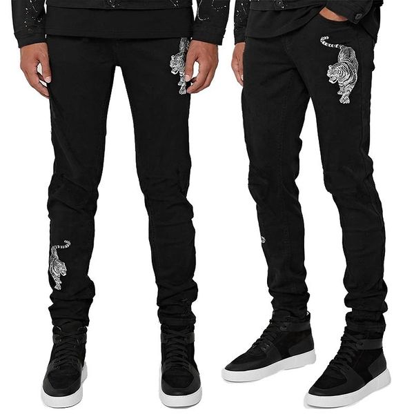 men's jeans 2021 black elasticity skinny business casual male denim slim pants classic motorcycle shopping skull, Blue
men's jeans 2021 black elasticity skinny business casual male denim slim pants classic motorcycle shopping skull, Blue