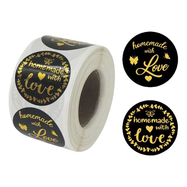 gift wrap 500pcs handmade with love stickers 1.5 inch leaf bronzing seal label for baking package envelope stationery sticker
gift wrap 500pcs handmade with love stickers 1.5 inch leaf bronzing seal label for baking package envelope stationery sticker