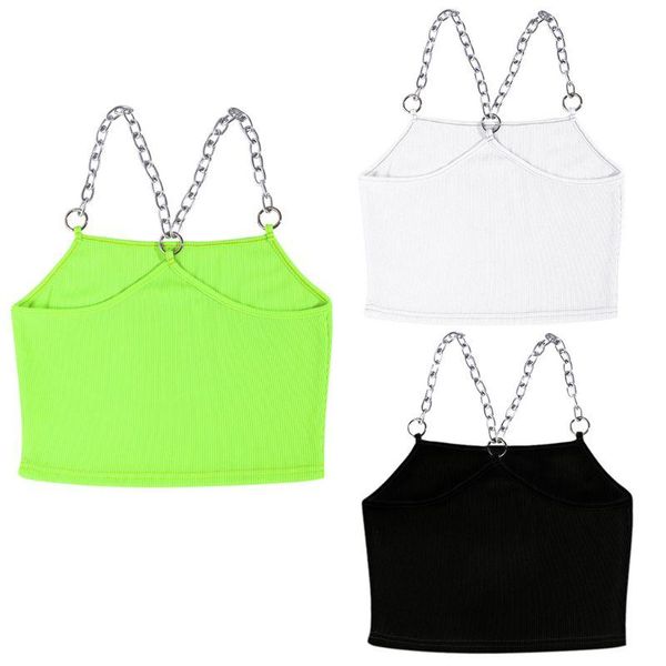 women's tanks & camis women ribbed knit racerback crop punk metal chain strap camisole vest, White
women's tanks & camis women ribbed knit racerback crop punk metal chain strap camisole vest, White