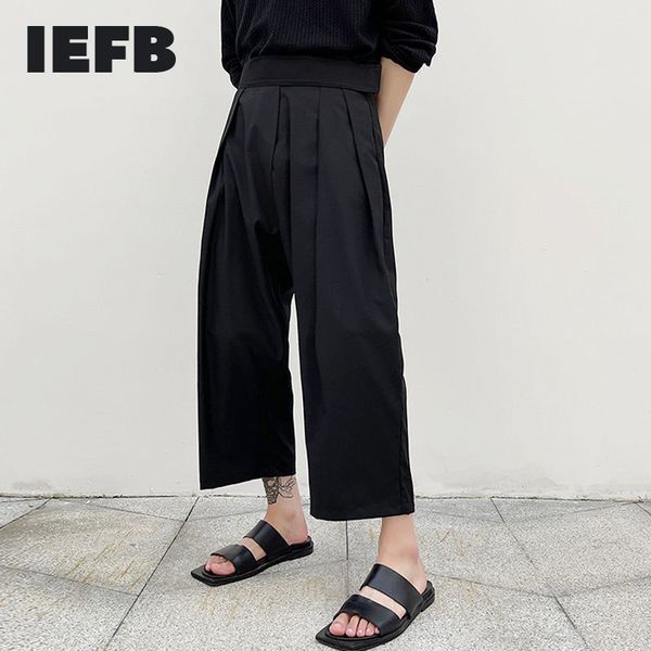 iefb summer pasted high waist loose pants for men wide leg ankle length pants fashion strped korean trend bottom 9y1236 210524, Black
iefb summer pasted high waist loose pants for men wide leg ankle length pants fashion strped korean trend bottom 9y1236 210524, Black