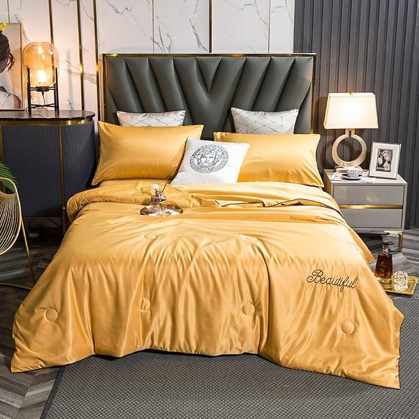 comforters & sets summer bedspread on the bed pure color embroidered air-conditioning quilt silky skin-friendly comforter polyester double b
comforters & sets summer bedspread on the bed pure color embroidered air-conditioning quilt silky skin-friendly comforter polyester double b