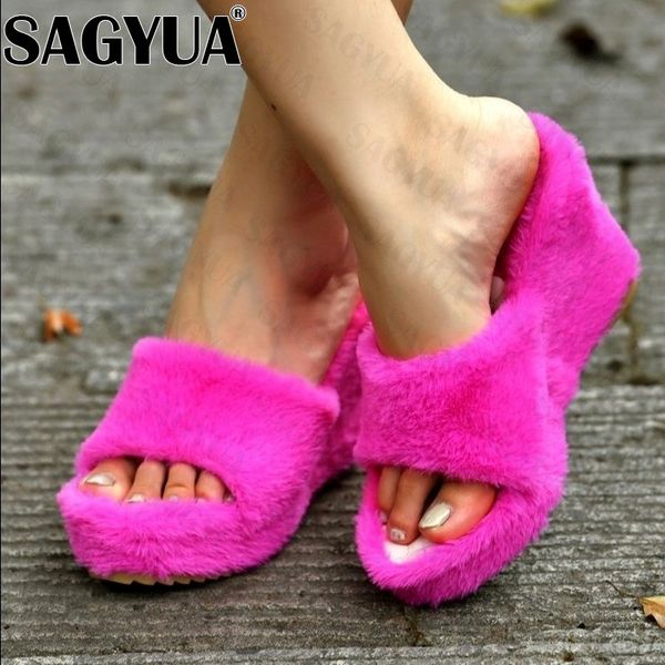 high heels fur slippers wedges women sandals pumps platform shoes 2022 summer plush fashion designer flip flops mujer 220224, Black
high heels fur slippers wedges women sandals pumps platform shoes 2022 summer plush fashion designer flip flops mujer 220224, Black