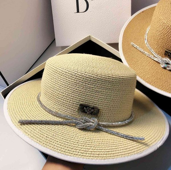 light luxury signature diamond straw hat fashion romantic french hepburn flat hat summer anti ultraviolet sun hat, Black;white
light luxury signature diamond straw hat fashion romantic french hepburn flat hat summer anti ultraviolet sun hat, Black;white
