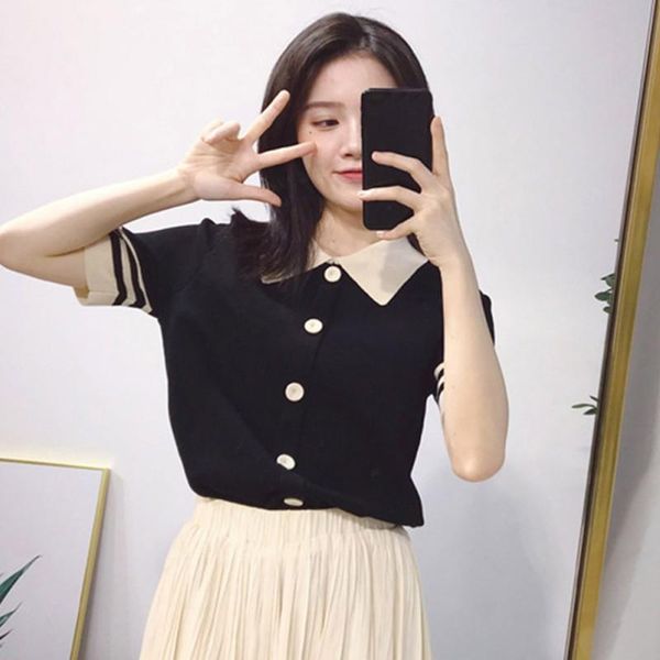 women's t-shirt sweet fashion striped gril japanese style casual short sleeve tshirt ladies clothes summer woman college, White
women's t-shirt sweet fashion striped gril japanese style casual short sleeve tshirt ladies clothes summer woman college, White