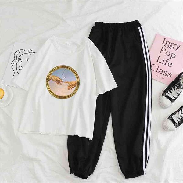 outfits for women matching sets two piece suit women gesture t shirt fashion pants trendy sportswear set long pant streetwear, White
outfits for women matching sets two piece suit women gesture t shirt fashion pants trendy sportswear set long pant streetwear, White