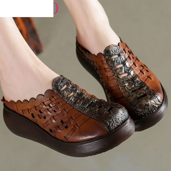 sandals 2021 retro slippers genuine leather shoes handmade slides flip flop on the platform clogs for women hollow woman slipper 0, Black
sandals 2021 retro slippers genuine leather shoes handmade slides flip flop on the platform clogs for women hollow woman slipper 0, Black