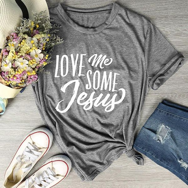 women's t-shirt love me some jesus christian faith and believe women fashion tees slogan vintage shirt tumblr cotton casual, White
women's t-shirt love me some jesus christian faith and believe women fashion tees slogan vintage shirt tumblr cotton casual, White