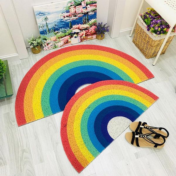 carpets semicircle rainbow doormat pvc carpet doorway entrance corridor aisle bathroom non-slip stain resistant foot pad bedroom rugs
carpets semicircle rainbow doormat pvc carpet doorway entrance corridor aisle bathroom non-slip stain resistant foot pad bedroom rugs
