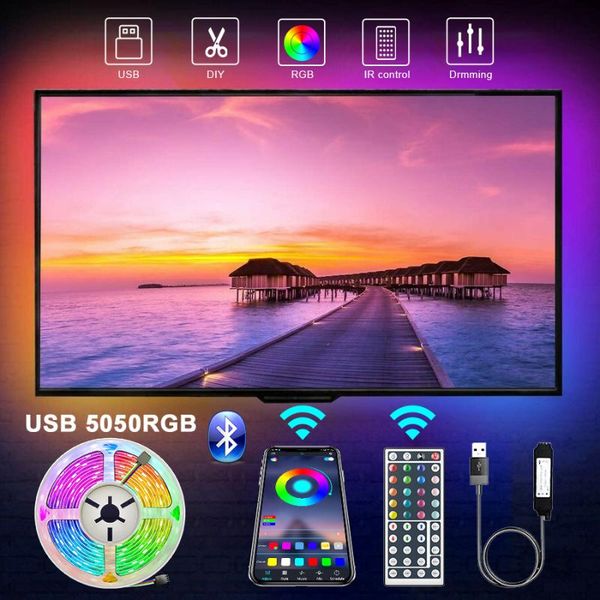 bluetooth usb led strip light smd dc5v flexible 1m 2m3m5m non waterproof tv backlight for home kitchen living room party strips
bluetooth usb led strip light smd dc5v flexible 1m 2m3m5m non waterproof tv backlight for home kitchen living room party strips