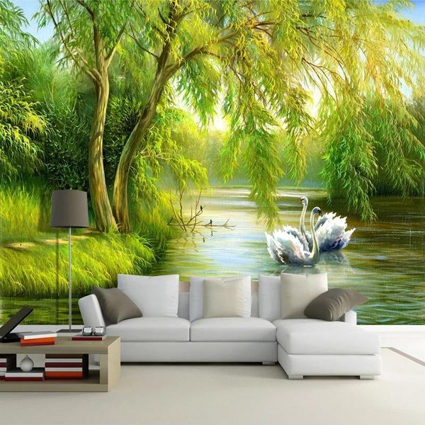 custom mural self adhesive wallpaper 3d forest swan lake nature scenery po wall living room tv sofa background decor rolls wallpapers
custom mural self adhesive wallpaper 3d forest swan lake nature scenery po wall living room tv sofa background decor rolls wallpapers